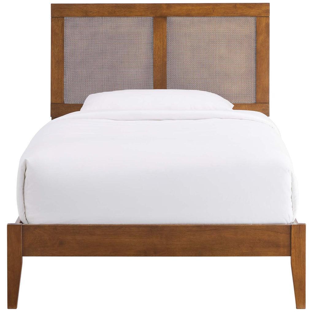 Modway Sirocco Rattan and Wood Platform Bed FredCo