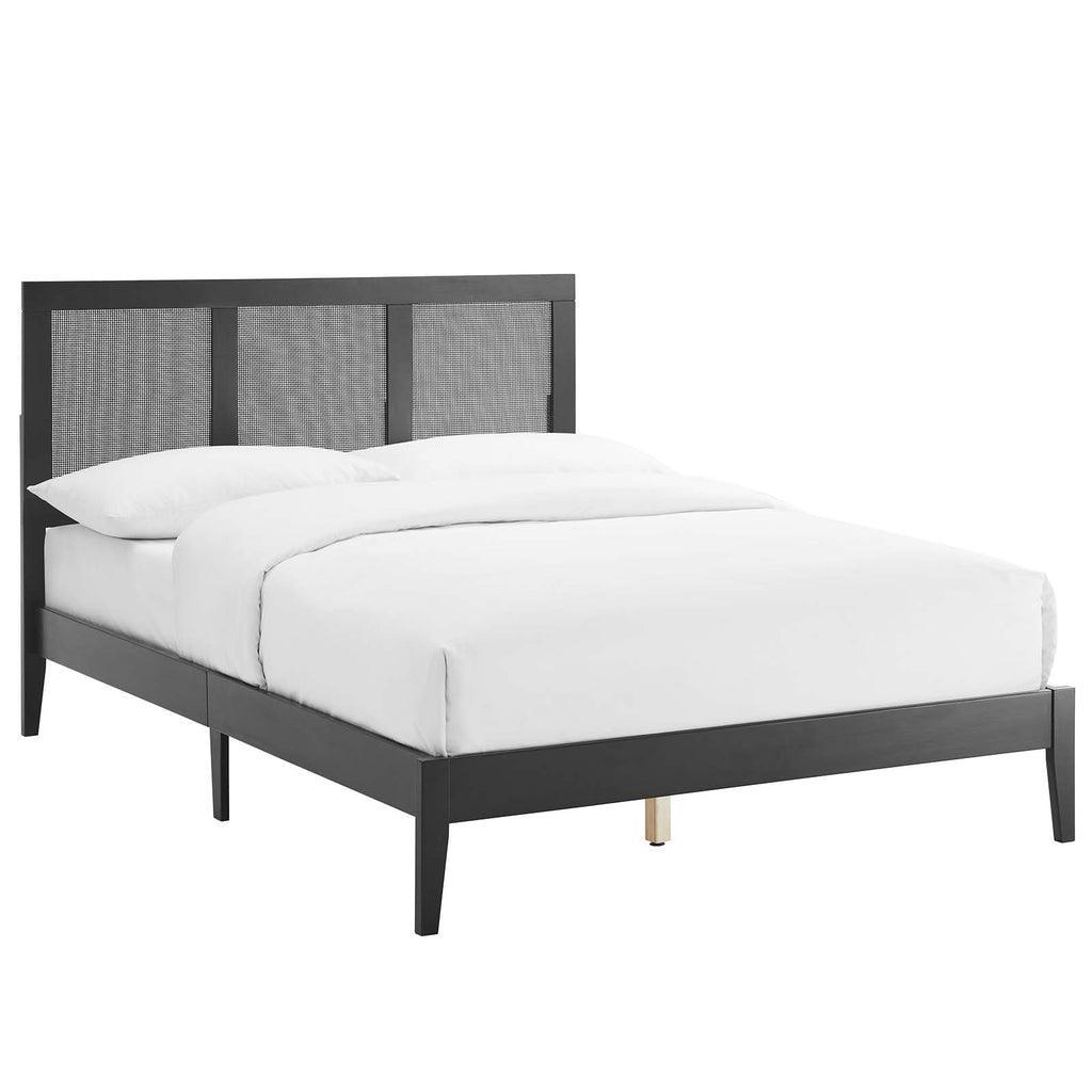 Modway Sirocco Rattan and Wood Platform Bed FredCo