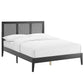 Modway Sirocco Rattan and Wood Platform Bed FredCo