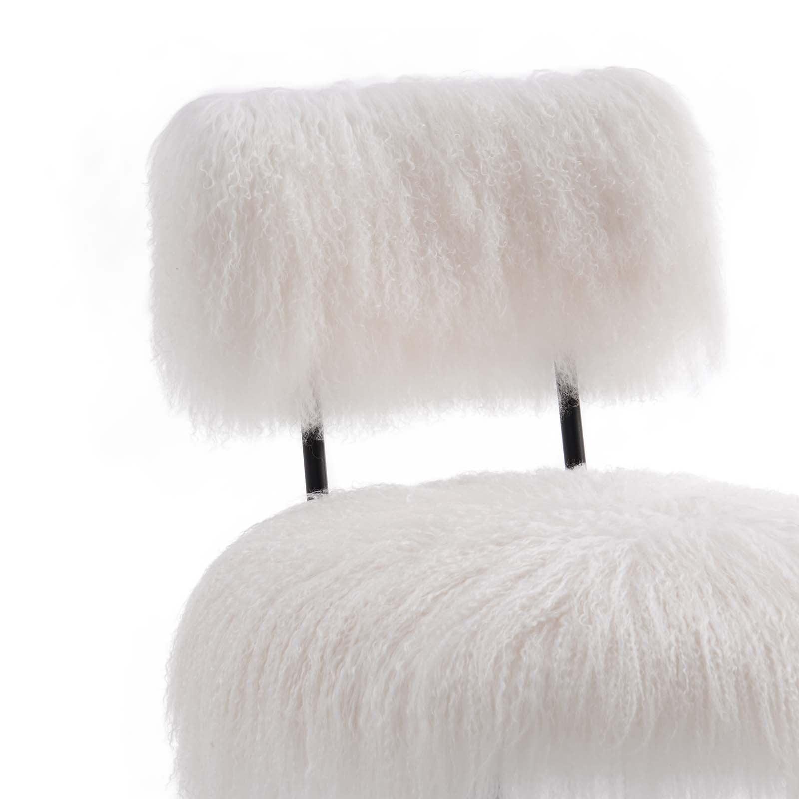 Modway Skylar Sheepskin Chair FredCo