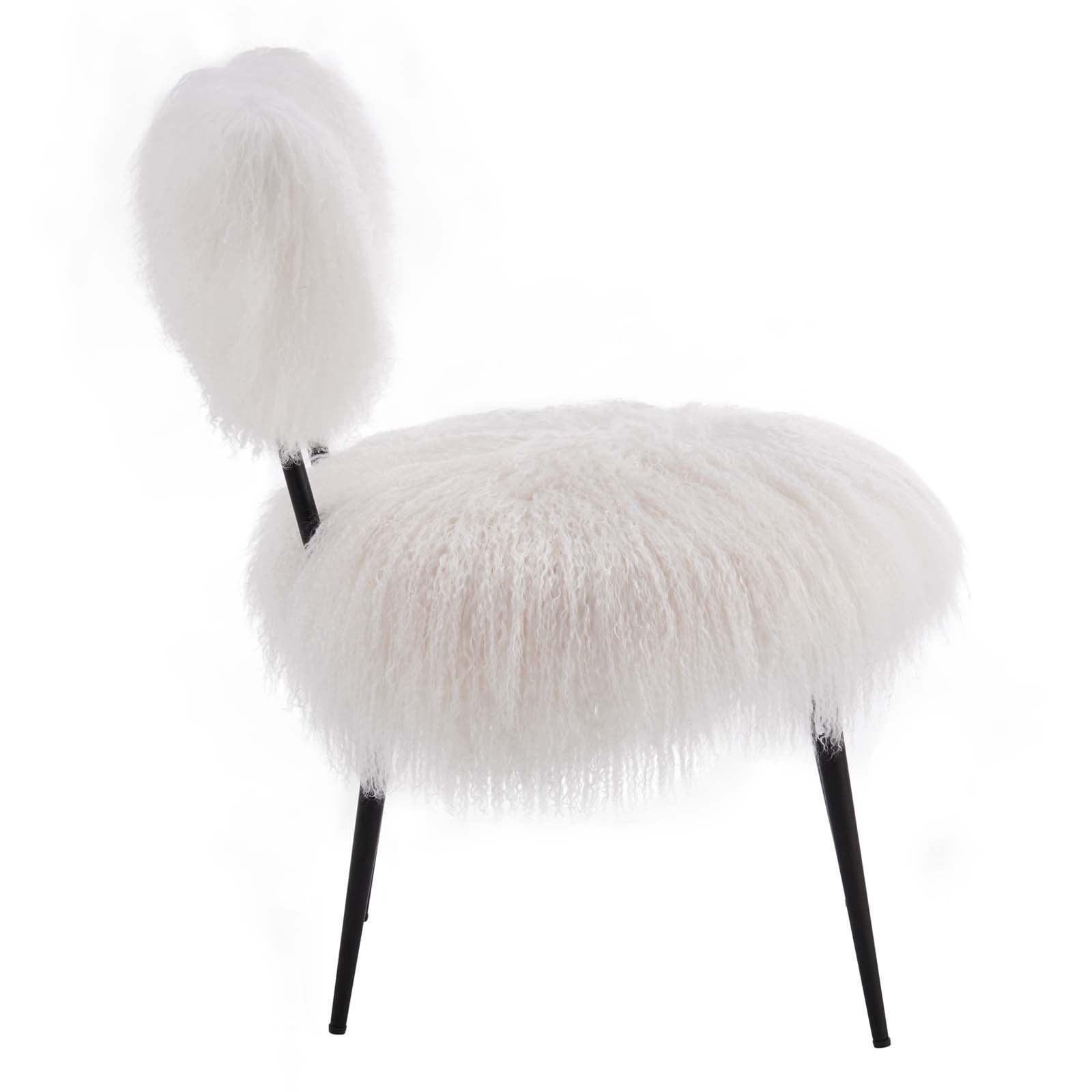 Modway Skylar Sheepskin Chair FredCo