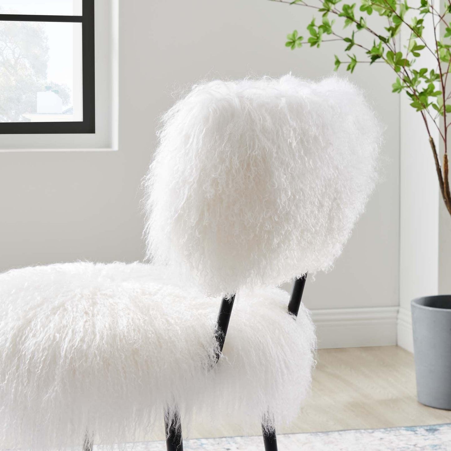 Modway Skylar Sheepskin Chair FredCo