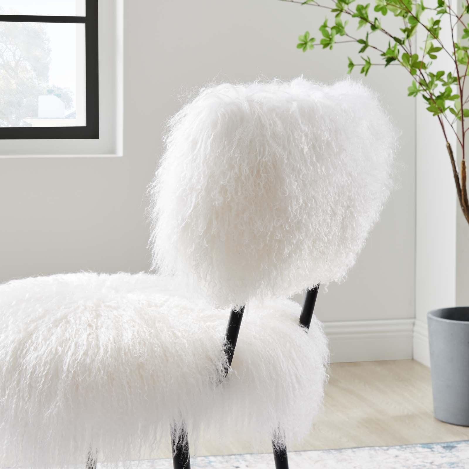 Modway Skylar Sheepskin Chair FredCo