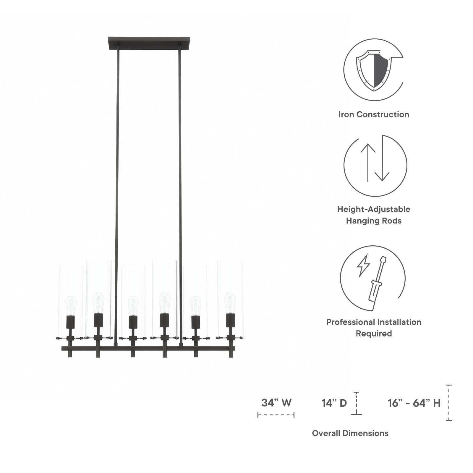 Modway Skylark 6-Light Chandelier FredCo