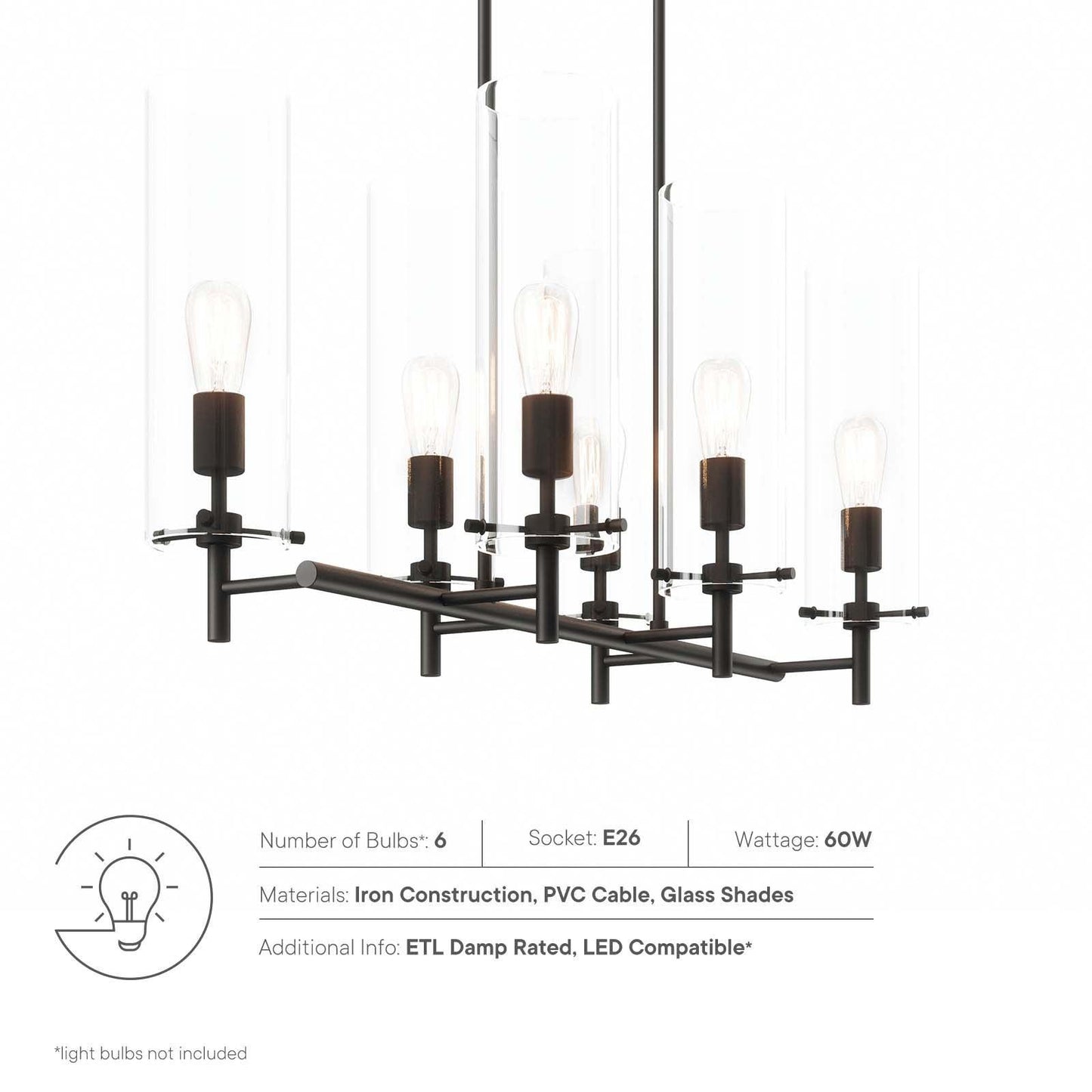 Modway Skylark 6-Light Chandelier FredCo