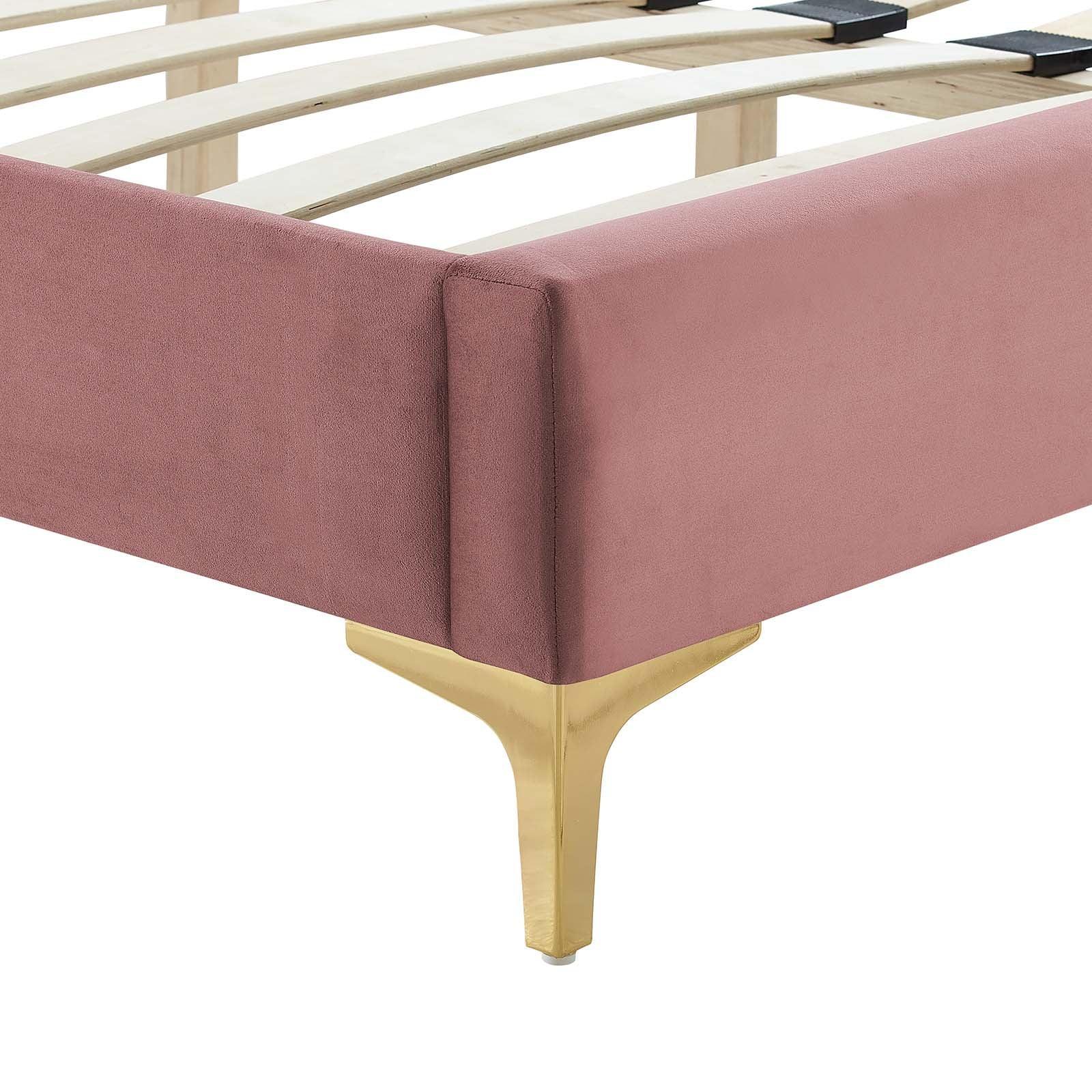 Modway Sofia Channel Tufted Performance Velvet King Platform Bed FredCo