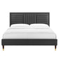Modway Sofia Channel Tufted Performance Velvet Queen Platform Bed FredCo