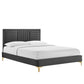 Modway Sofia Channel Tufted Performance Velvet Twin Platform Bed FredCo