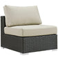 Modway Sojourn 10 Piece Outdoor Patio Sunbrella® Sectional Set FredCo