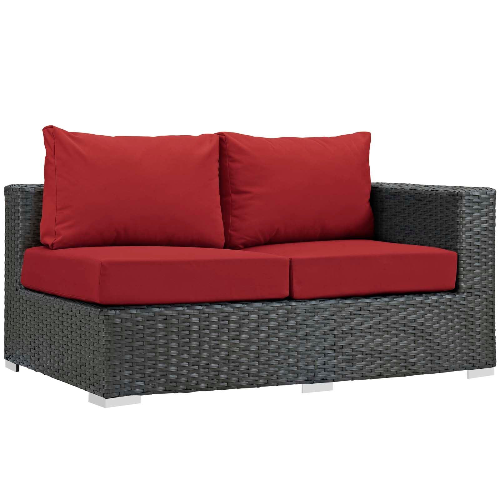 Modway Sojourn 11 Piece Outdoor Patio Sunbrella® Sectional Set FredCo