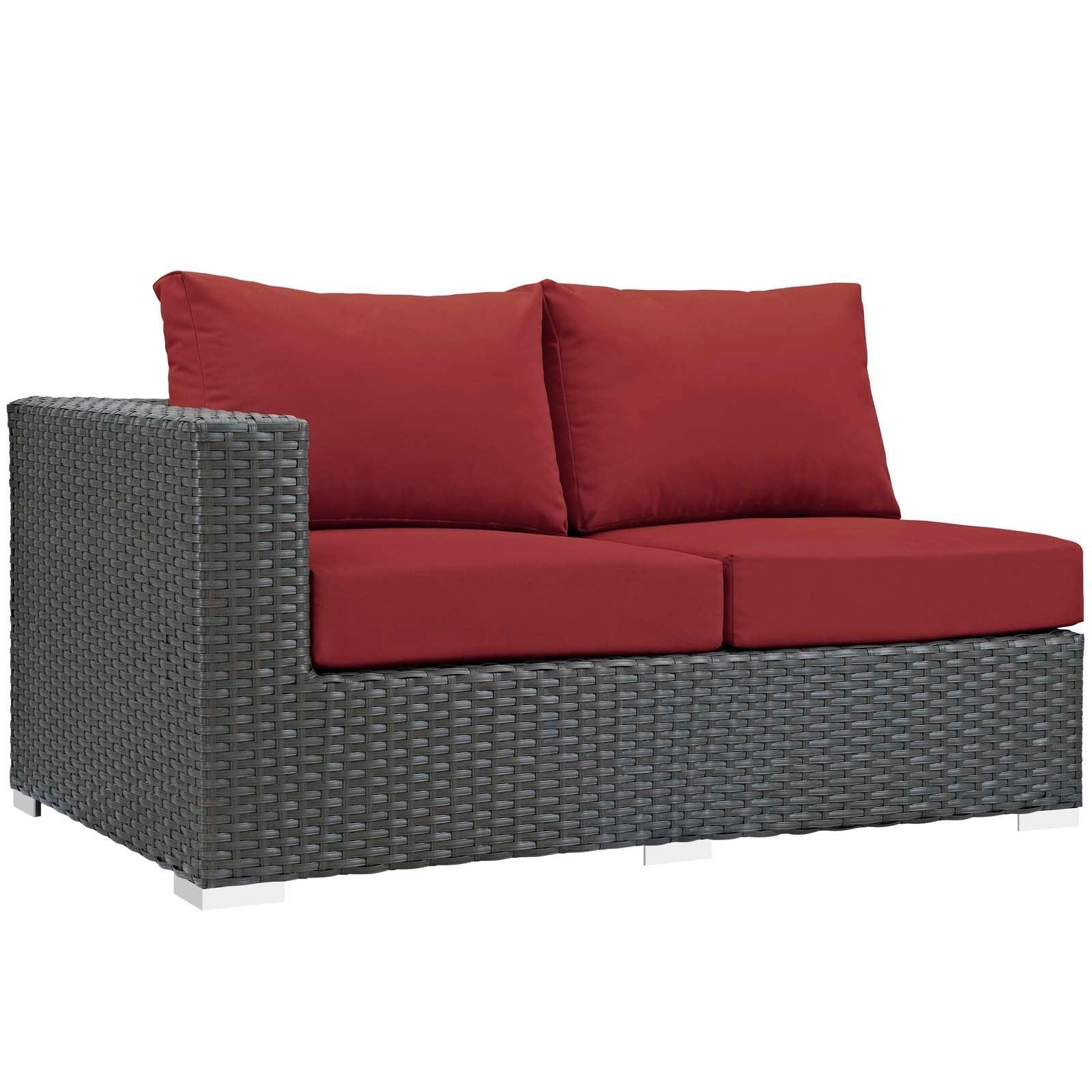 Modway Sojourn 11 Piece Outdoor Patio Sunbrella® Sectional Set FredCo