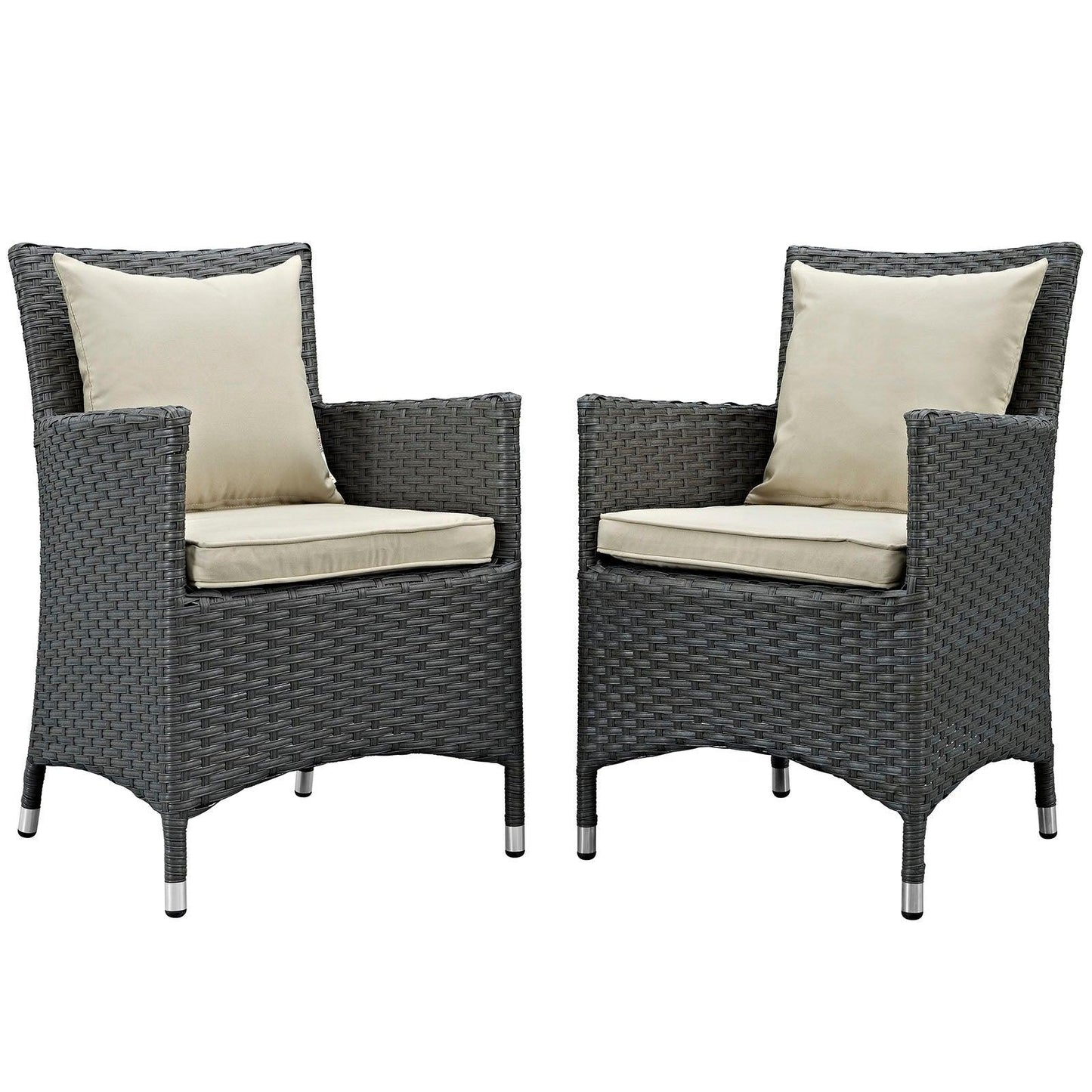 Modway Sojourn 2 Piece Outdoor Patio Sunbrella® Dining Set FredCo