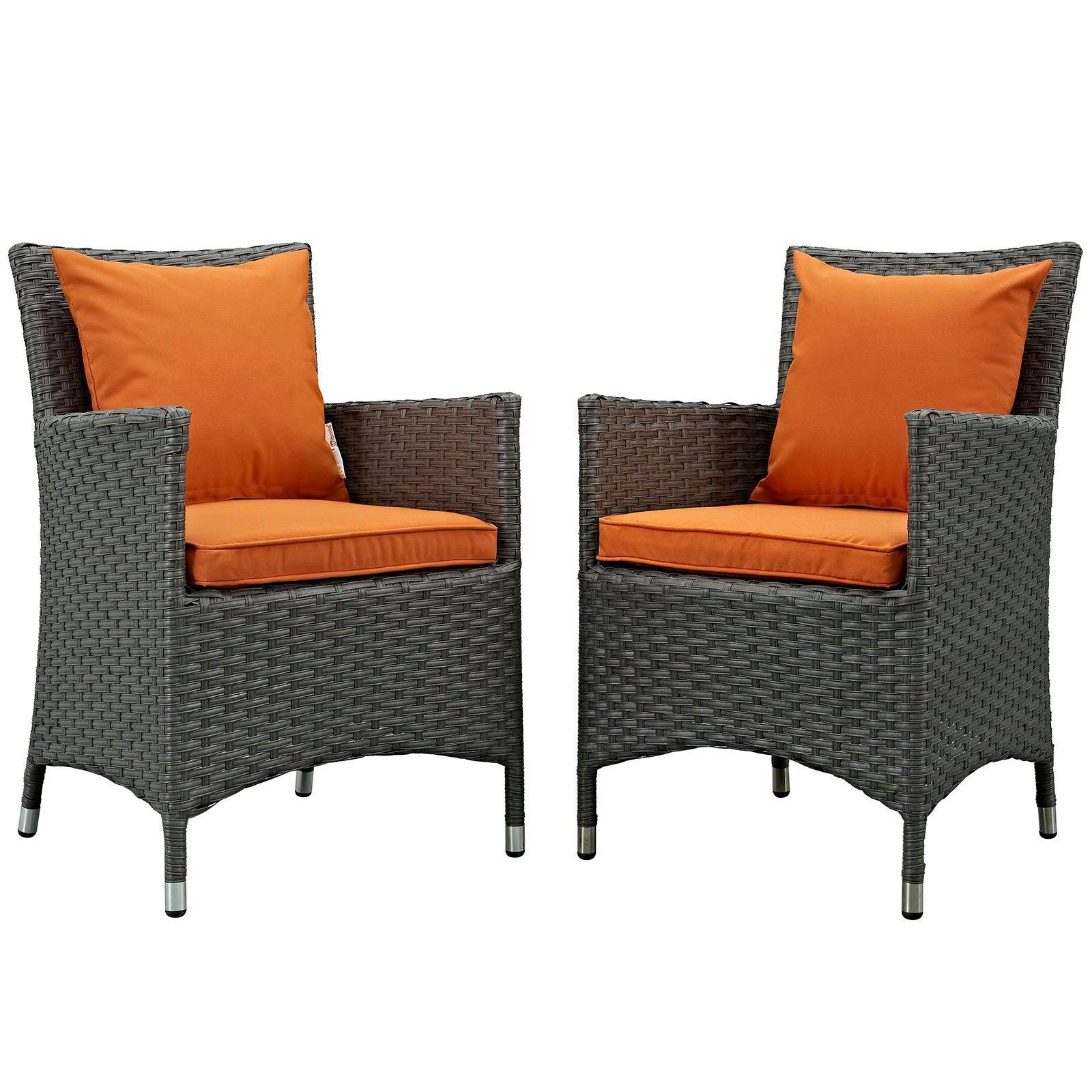 Modway Sojourn 2 Piece Outdoor Patio Sunbrella® Dining Set FredCo