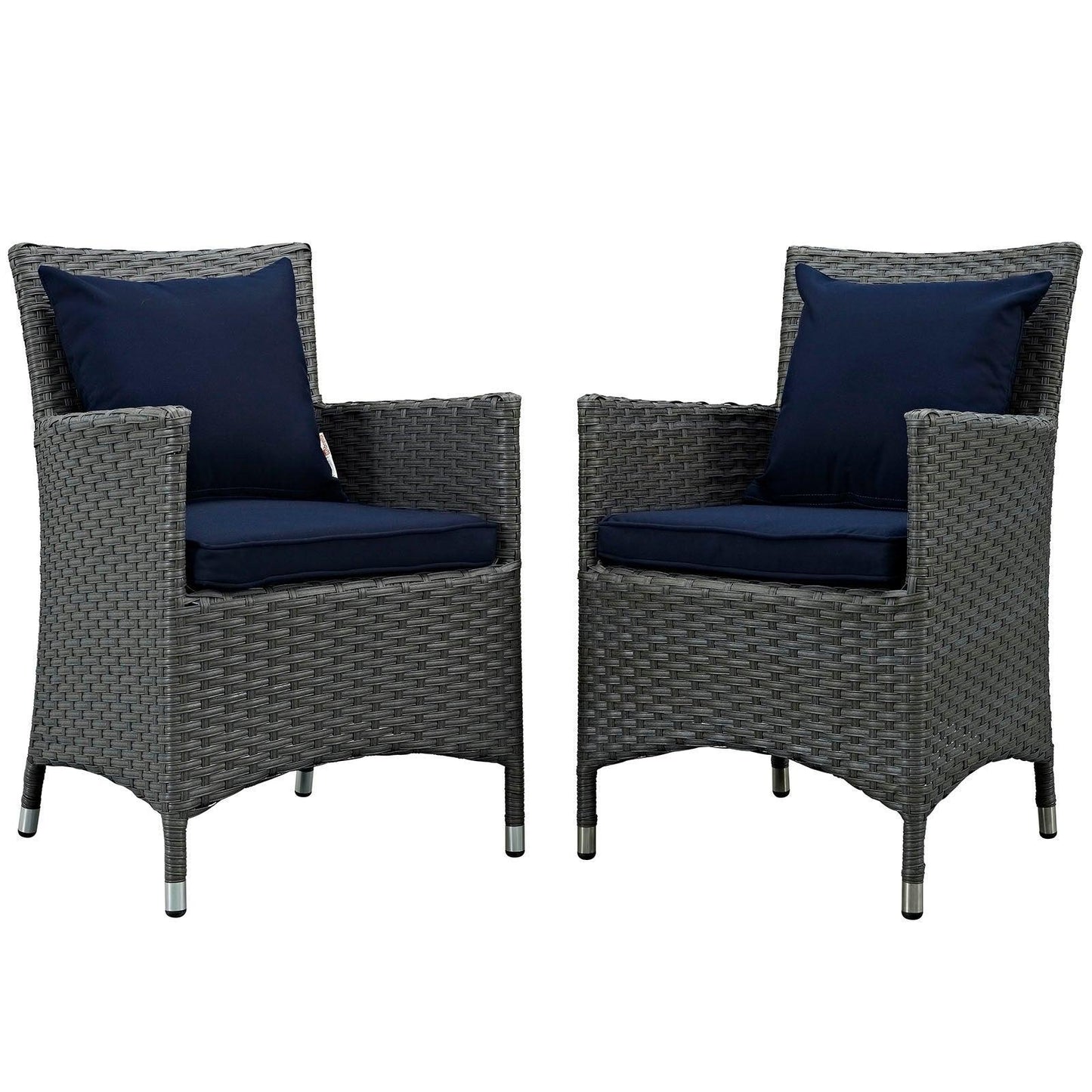 Modway Sojourn 2 Piece Outdoor Patio Sunbrella® Dining Set FredCo