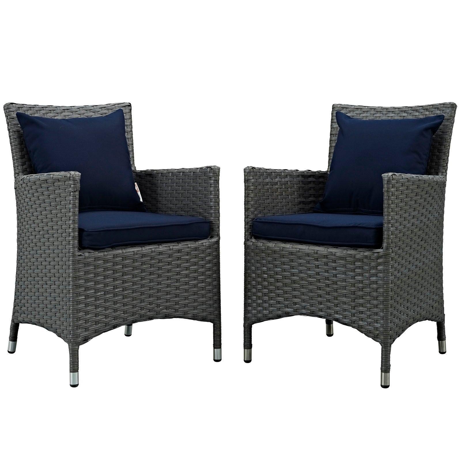 Modway Sojourn 2 Piece Outdoor Patio Sunbrella® Dining Set FredCo