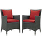 Modway Sojourn 2 Piece Outdoor Patio Sunbrella® Dining Set FredCo