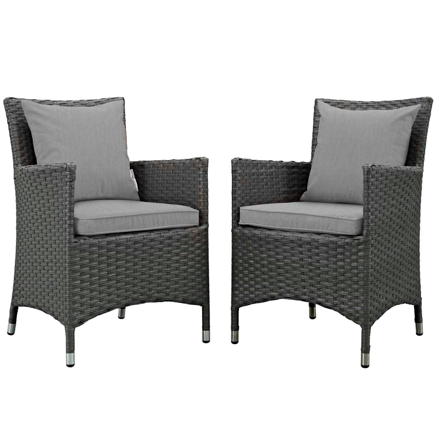 Modway Sojourn 2 Piece Outdoor Patio Sunbrella® Dining Set FredCo