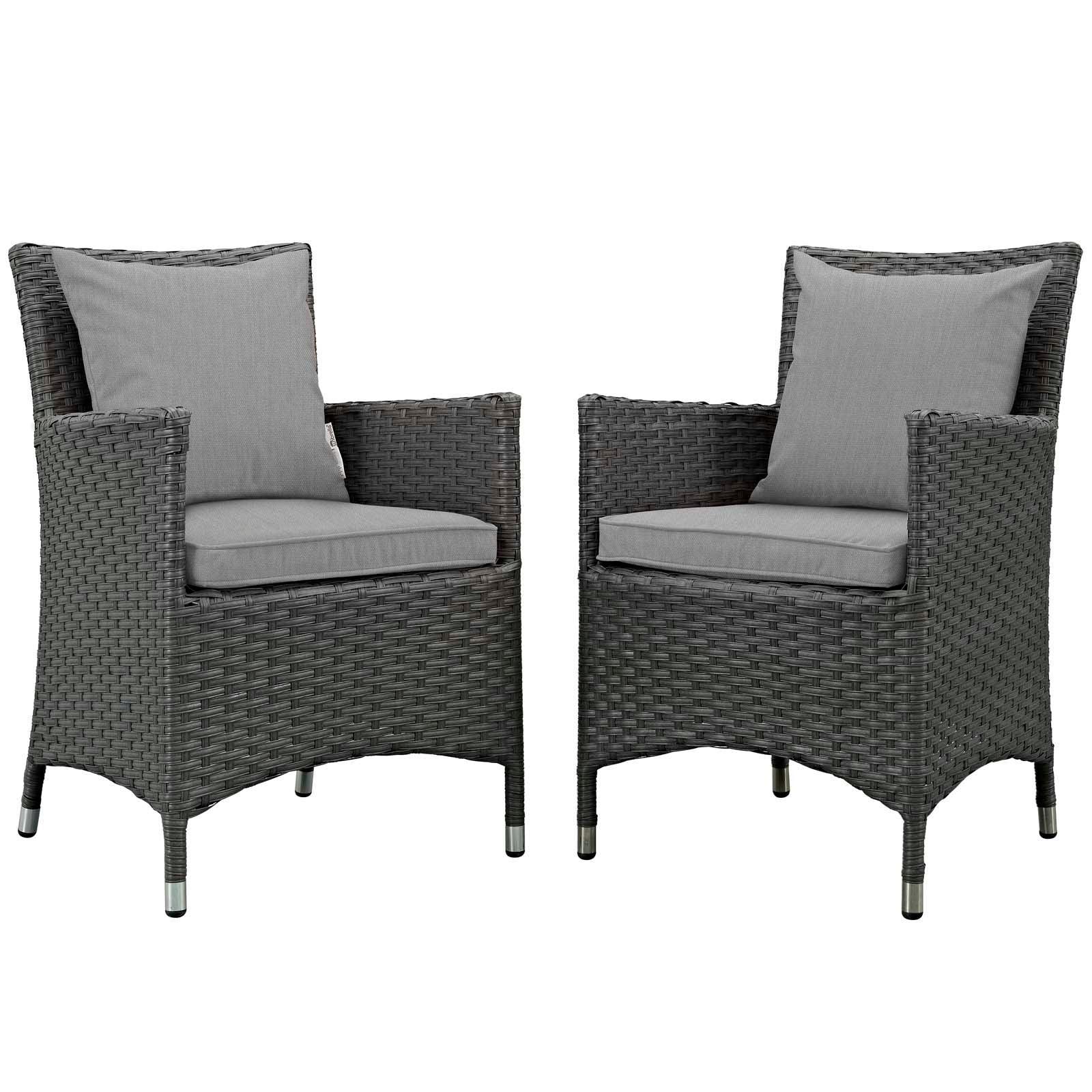 Modway Sojourn 2 Piece Outdoor Patio Sunbrella® Dining Set FredCo