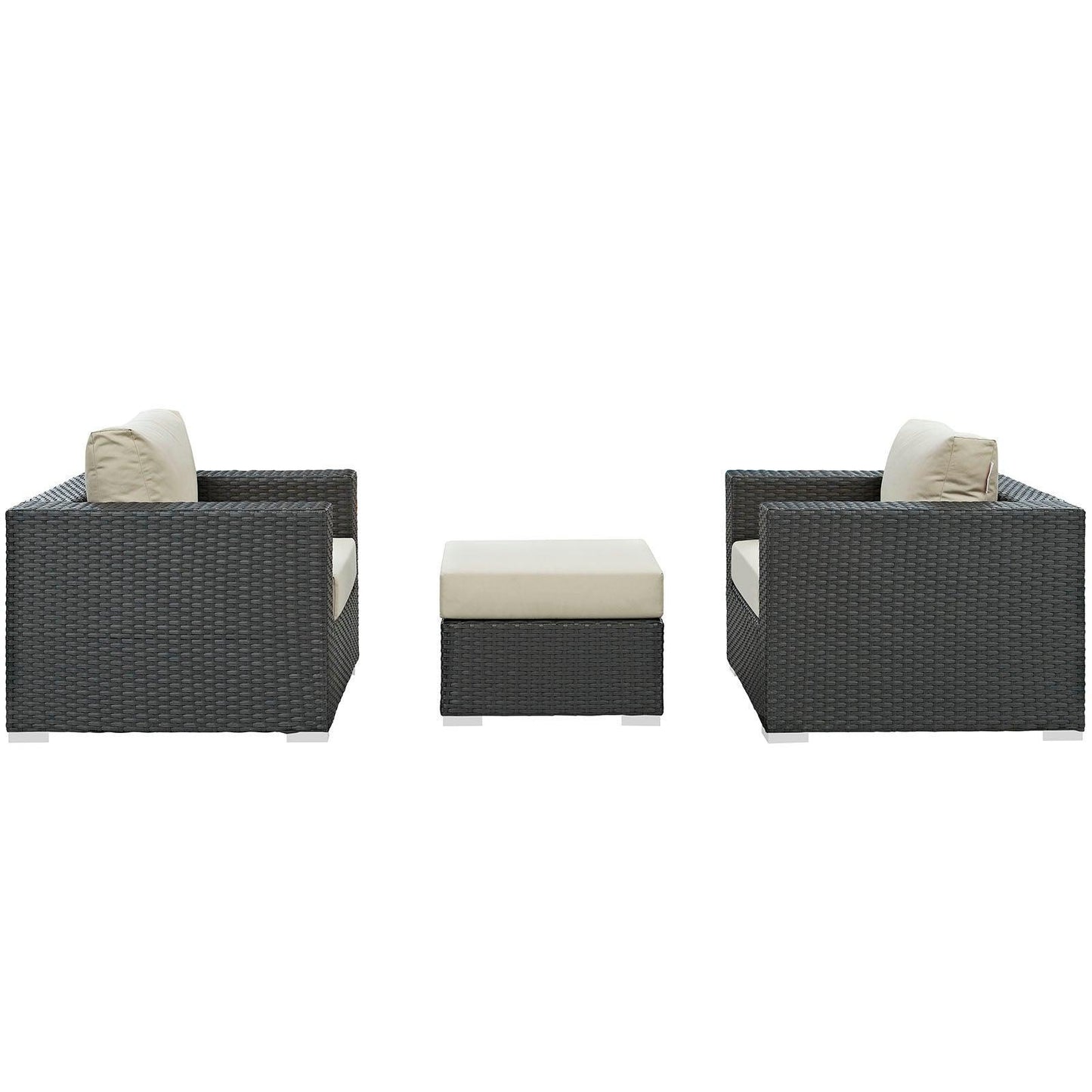 Modway Sojourn 3 Piece Outdoor Patio Sunbrella® Sectional Set, EEI-1891 FredCo