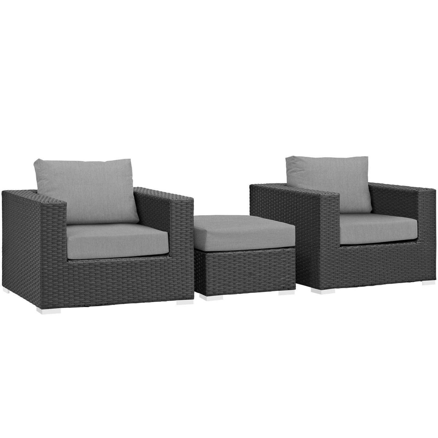 Modway Sojourn 3 Piece Outdoor Patio Sunbrella® Sectional Set, EEI-1891 FredCo