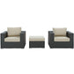 Modway Sojourn 3 Piece Outdoor Patio Sunbrella® Sectional Set, EEI-1891 FredCo