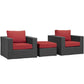 Modway Sojourn 3 Piece Outdoor Patio Sunbrella® Sectional Set, EEI-1891 FredCo