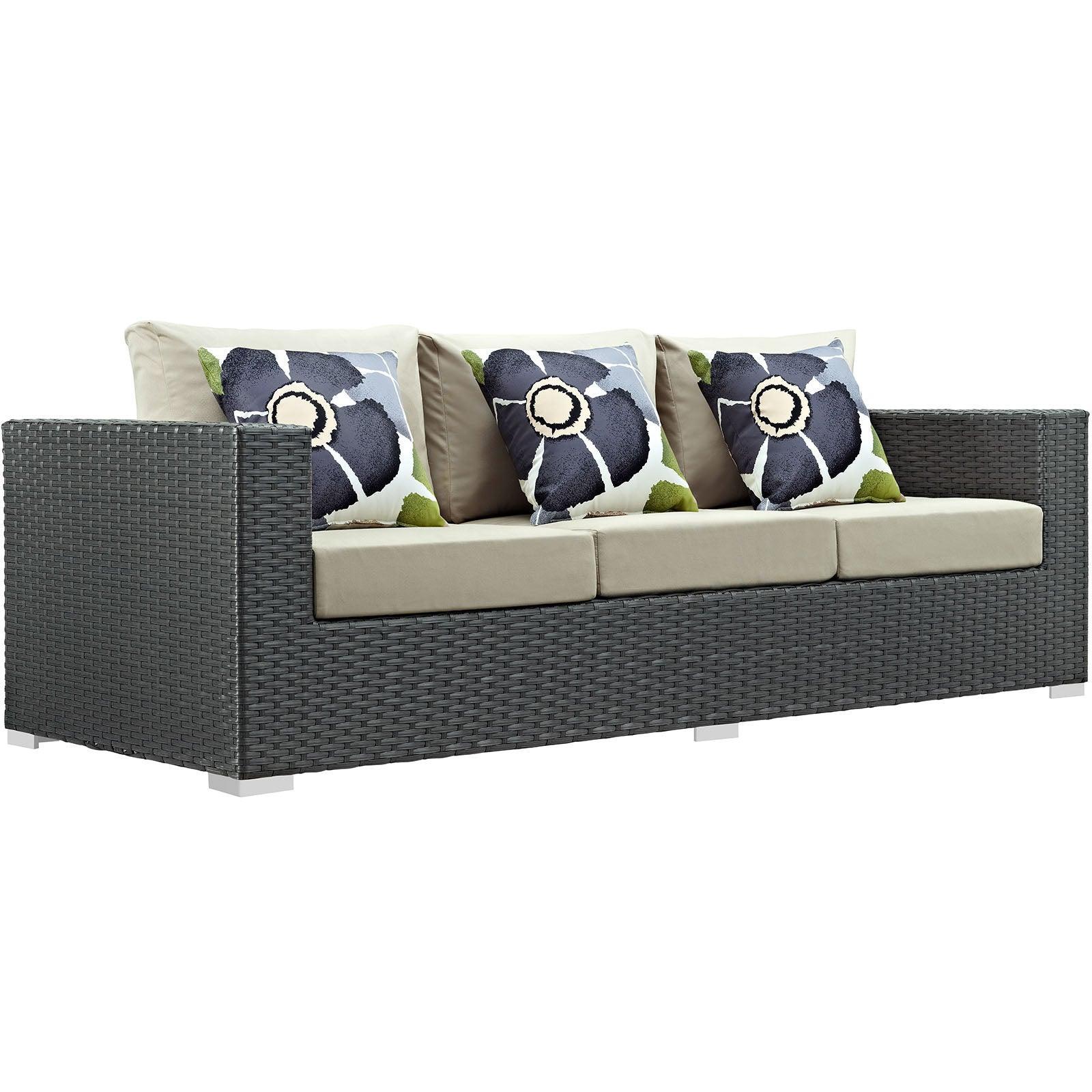 Modway Sojourn 3 Piece Outdoor Patio Sunbrella® Sectional Set, EEI-2384 FredCo