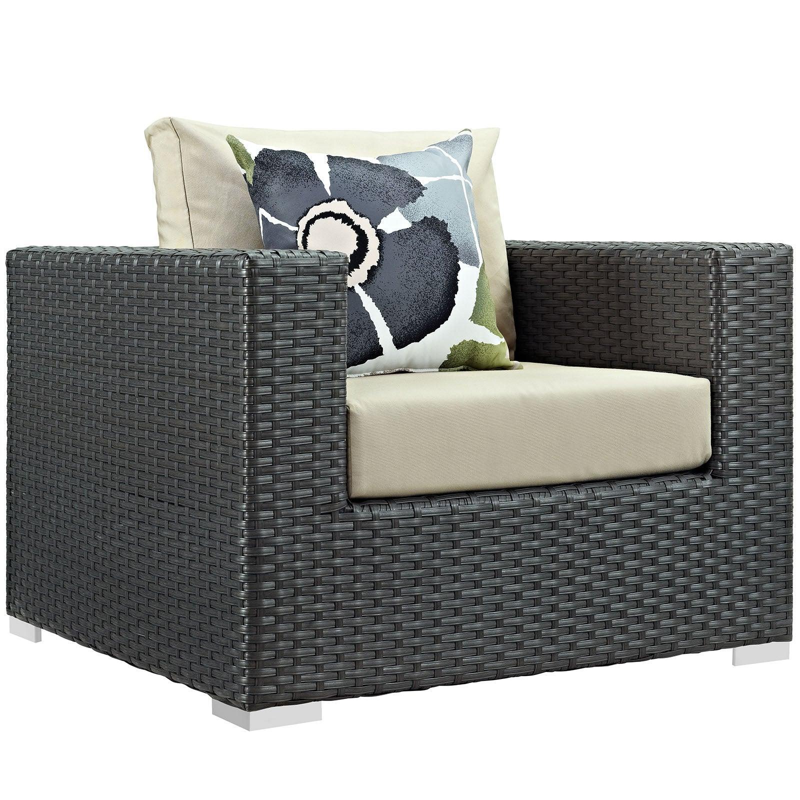 Modway Sojourn 3 Piece Outdoor Patio Sunbrella® Sectional Set, EEI-2386 FredCo