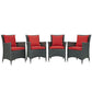 Modway Sojourn 4 Piece Outdoor Patio Sunbrella® Dining Set FredCo