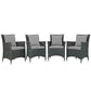 Modway Sojourn 4 Piece Outdoor Patio Sunbrella® Dining Set FredCo