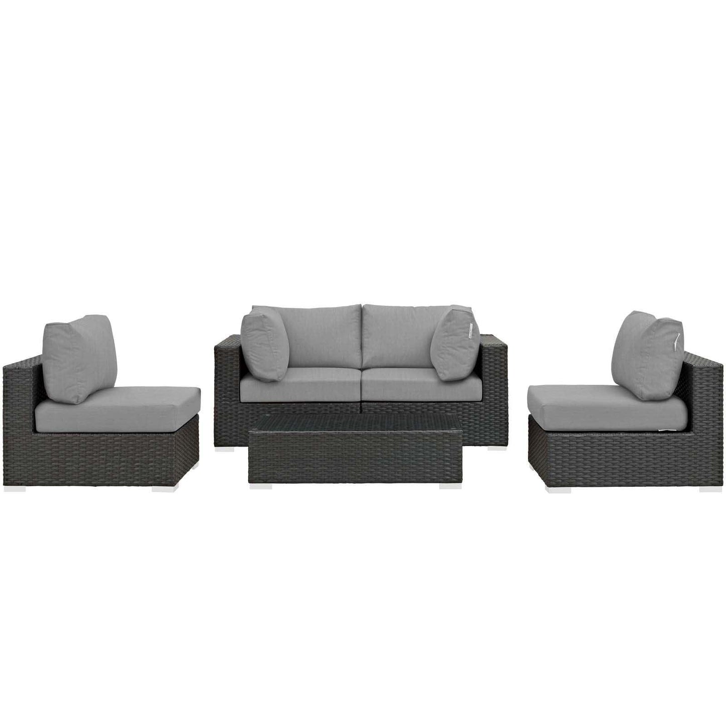 Modway Sojourn 5 Piece Outdoor Patio Sunbrella® Sectional Set, EEI-1882 FredCo