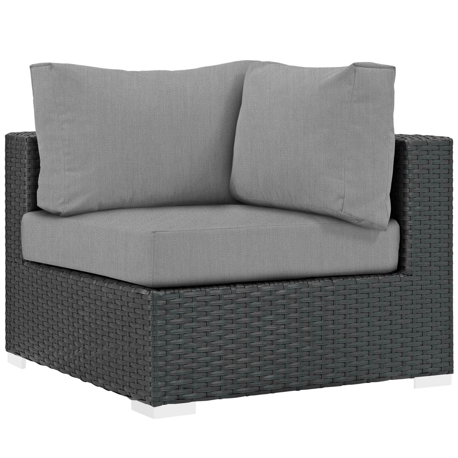 Modway Sojourn 5 Piece Outdoor Patio Sunbrella® Sectional Set, EEI-1882 FredCo