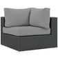 Modway Sojourn 5 Piece Outdoor Patio Sunbrella® Sectional Set, EEI-1890 FredCo