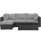 Modway Sojourn 5 Piece Outdoor Patio Sunbrella® Sectional Set, EEI-1890 FredCo