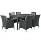 Modway Sojourn 7 Piece Outdoor Patio Sunbrella® Dining Set FredCo
