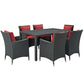 Modway Sojourn 7 Piece Outdoor Patio Sunbrella® Dining Set FredCo