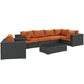 Modway Sojourn 7 Piece Outdoor Patio Sunbrella® Sectional Set FredCo