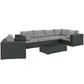 Modway Sojourn 7 Piece Outdoor Patio Sunbrella® Sectional Set FredCo