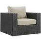 Modway Sojourn 7 Piece Outdoor Patio Sunbrella® Sectional Set FredCo