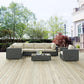 Modway Sojourn 7 Piece Outdoor Patio Sunbrella® Sectional Set FredCo