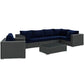 Modway Sojourn 7 Piece Outdoor Patio Sunbrella® Sectional Set FredCo