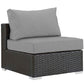 Modway Sojourn Outdoor Patio Fabric Sunbrella® Armless FredCo