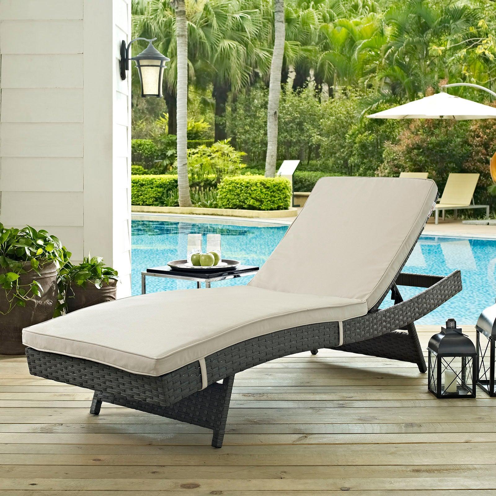 Modway Sojourn Outdoor Patio Sunbrella® Chaise FredCo