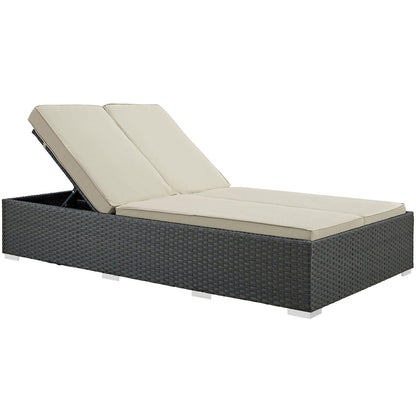 Modway Sojourn Outdoor Patio Sunbrella® Double Chaise FredCo