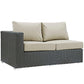 Modway Sojourn Outdoor Patio Sunbrella® Left Arm Loveseat FredCo