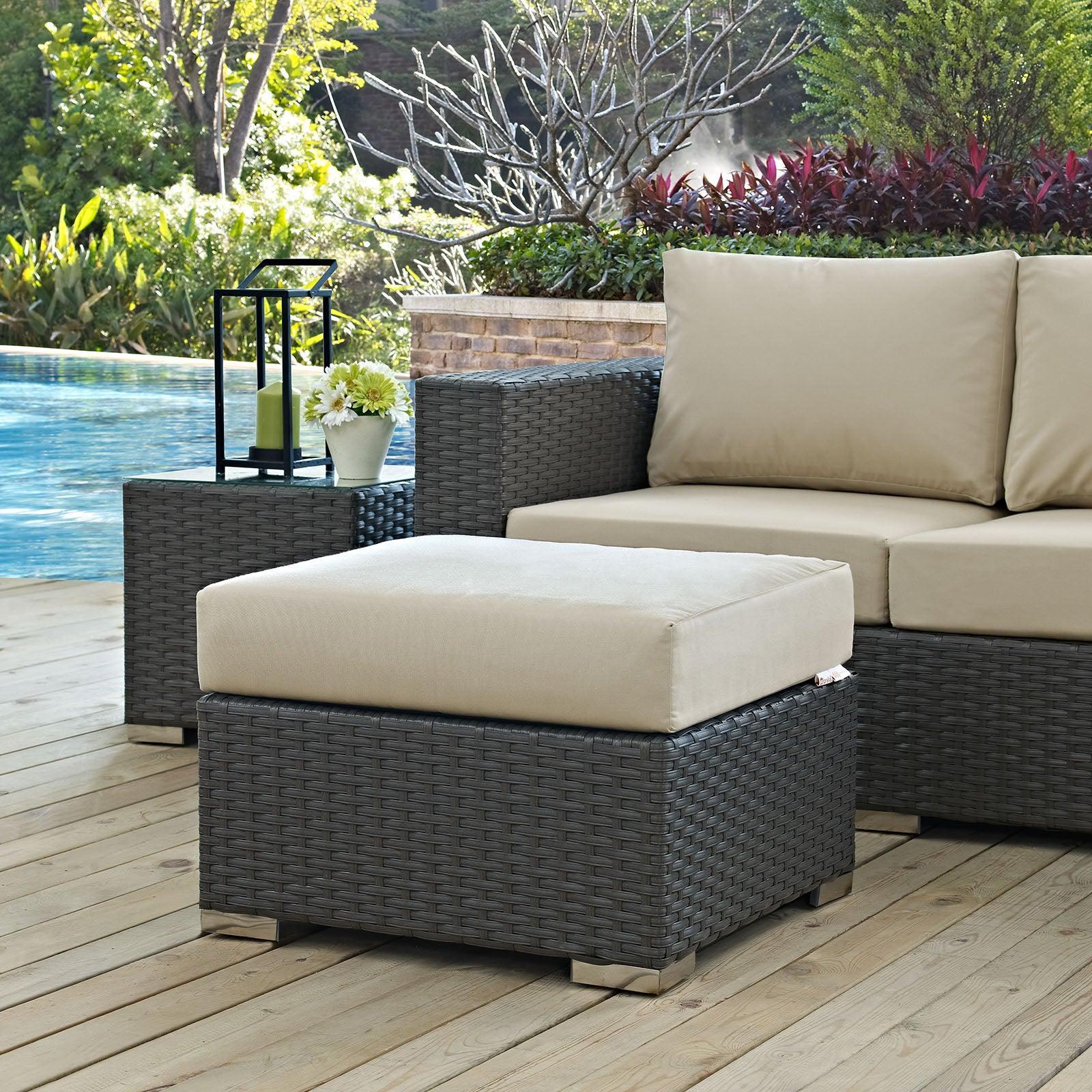 Modway Sojourn Outdoor Patio Sunbrella® Ottoman FredCo