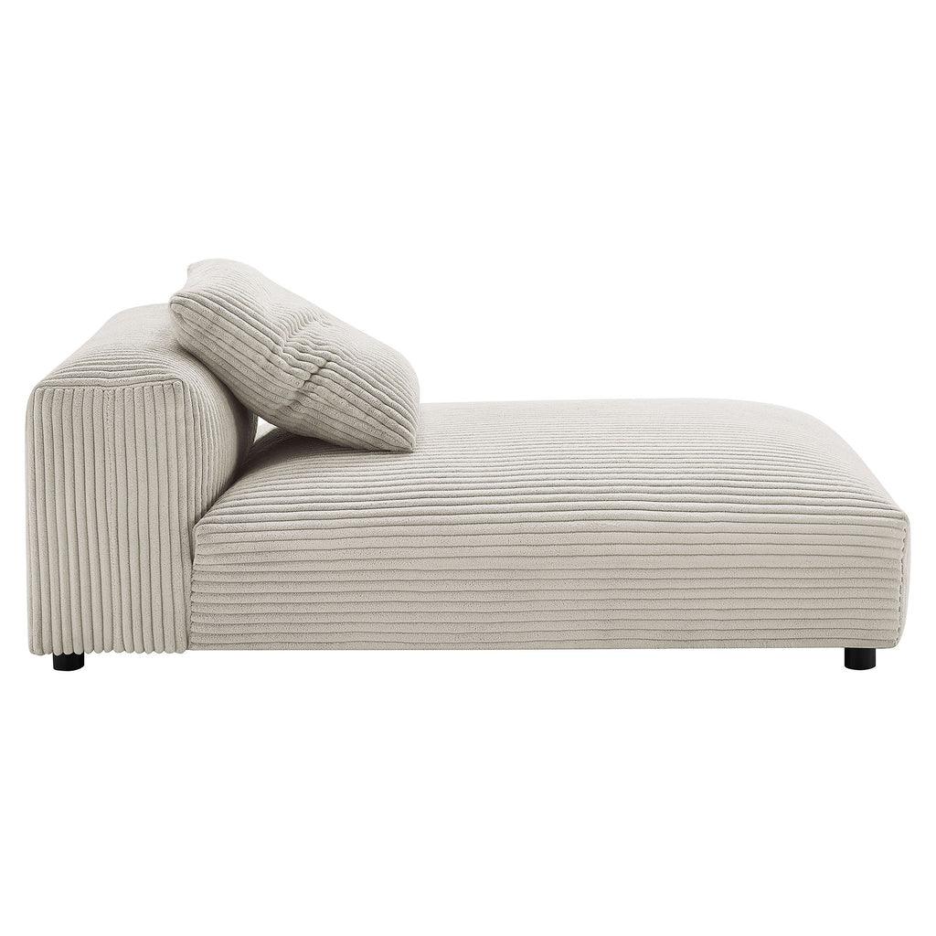 Modway Solace 2-Piece Modular Corduroy Upholstered Sectional Sofa With Chaise FredCo