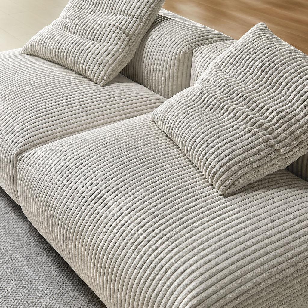 Modway Solace 2-Piece Modular Corduroy Upholstered Sofa FredCo