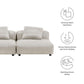 Modway Solace 2-Piece Modular Corduroy Upholstered Sofa FredCo