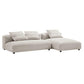 Modway Solace 2-Piece Modular Upholstered Fabric Sectional Sofa With Chaise FredCo